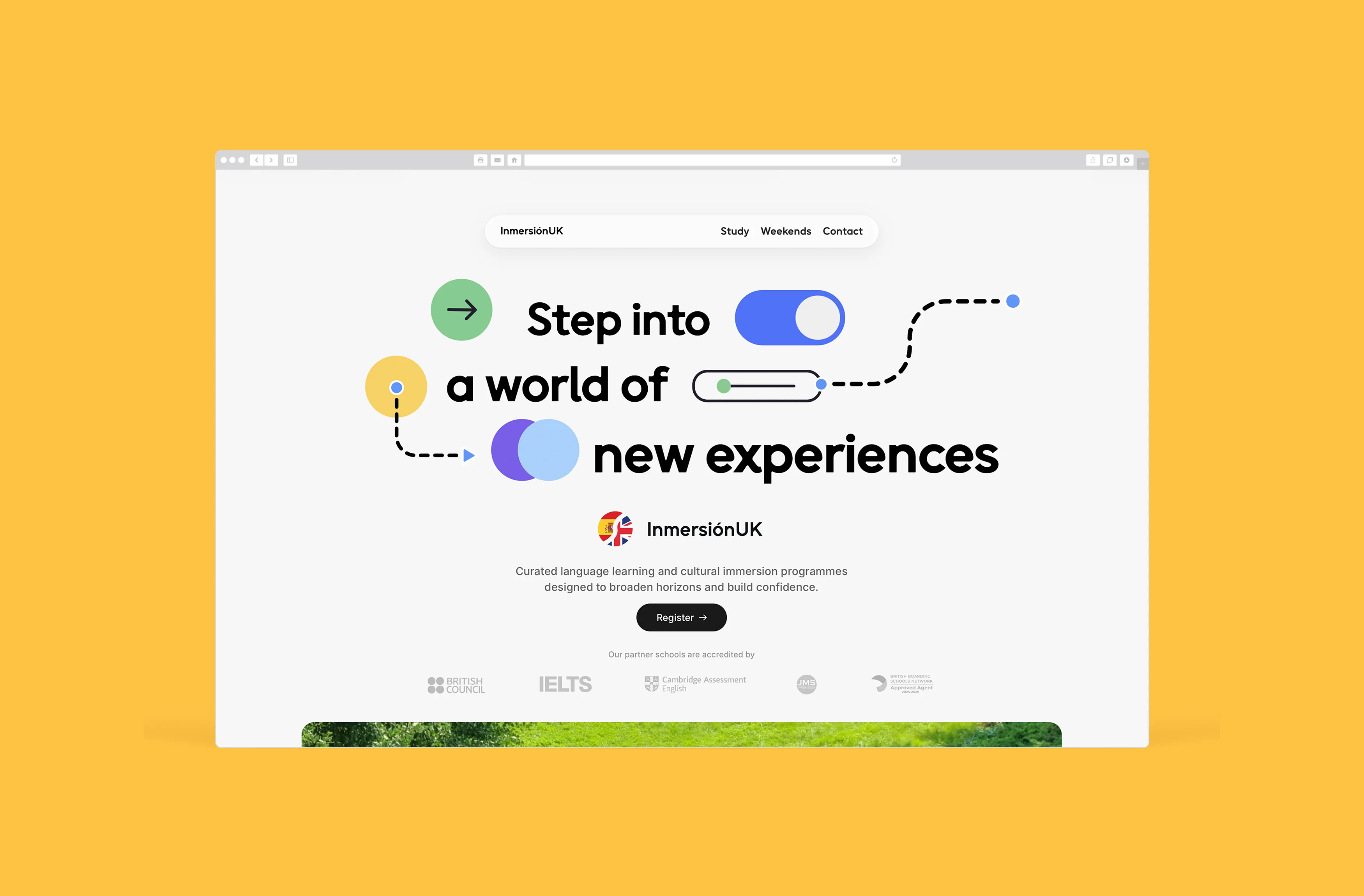 Inmersi&oacute;nUK website